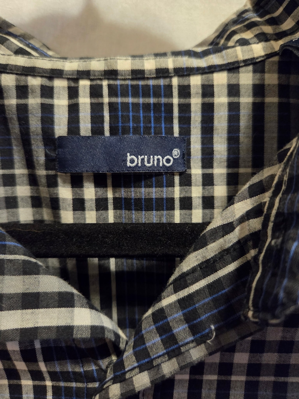 Bruno Men's Black & Blue Checked Button-Down Shirt